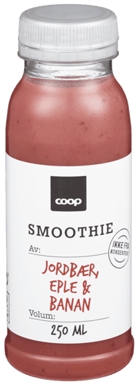 Coop Smoothie Jordbær,Eple & Banan 250ml