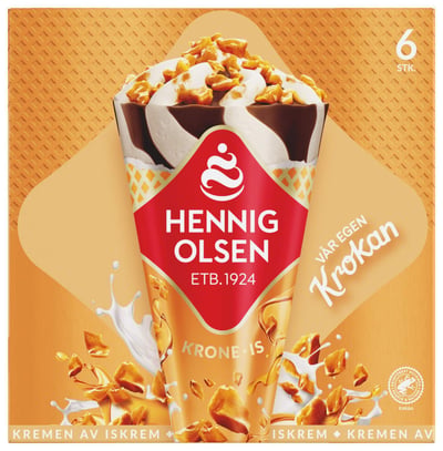 Krone-Is Krokan 6stk Hennig-Olsen