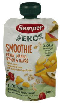 Semper Smoothie Havre/Pære/Mango Økologisk 6md