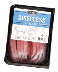 Sideflesk Salt i skiver Ca400g Folkets