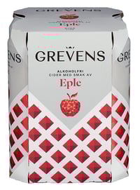 Grevens Cider Eple Alkoholfri 0,5lx4 boks