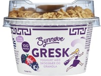 Yoghurt Gresk Skogsbær m/Granola 165g Synnøve