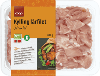 Coop Strimlet Kylling Lårfilet 400g