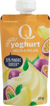 Frokostyoghurt Melon/Pasjon 125g Q