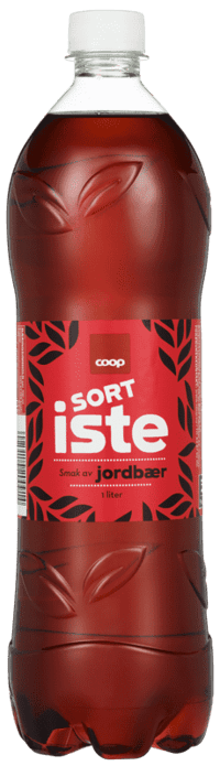Coop Sort Iste Jordbær 1l