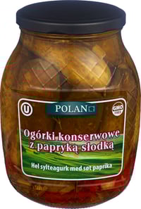 Polan Hel Sylteagurk med Søt Paprika 840g
