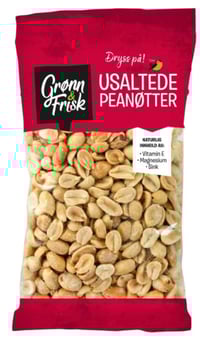 Peanøtter Ristet u/Salt 250g Grønn&Frisk