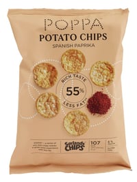 Poppa Chips Spansk Paprika 75g Sørlandschips
