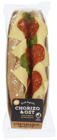 Baguette Chorizo og Ost 215g