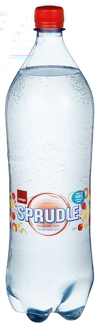 Vann m/Jordbærlimonade Coop Sprudle