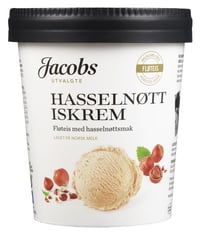 Iskrem Hasselnøtt 500ml Jacobs Utvalgte