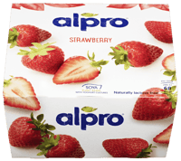 Alpro SoyaYoghurt Jordbær 4pk