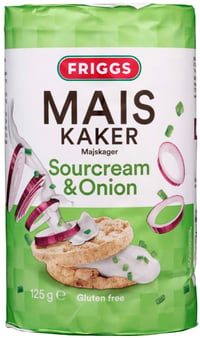Maiskaker Sourcream&Onion 125g Friggs