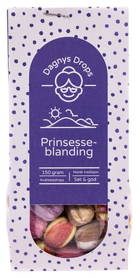 Dagnys Drops-prinsesseblanding Drops med Fyll, 150g Norgodt