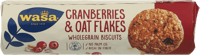 Wasa Kjeks Cranberry & Oat Flakes 250g