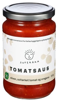 Tomatsaus Oliven, soltørket tomat og oregano, 350 g