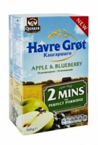 Havregrøt Eple&Blåbær 360g Quaker