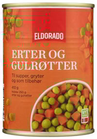 Erter&Gulrøtter 410g Eldorado