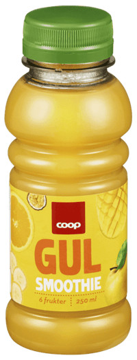 Coop Smoothie Gul 6 Frukter 250ml