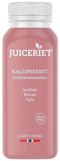 Kaldpresset Jordbærsmoothie Jordbær, Banan & Eple, 250 ml