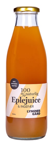 Eplejuice Ingefær 750ml Lyngnes Gård