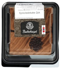 Sjokoladekake 2pk 320g Bakehuset
