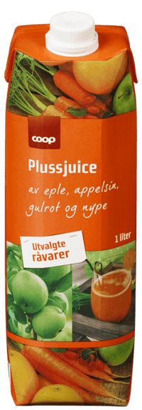 Coop Pluss Gulrot/Appelsin Juice 1l