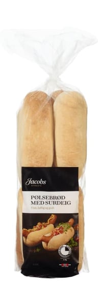 Pølsebrød 8stk 520g Jacobs Utvalgte