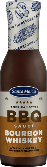 Bbq Sauce Bourbon Whiskey 370g Santa Maria