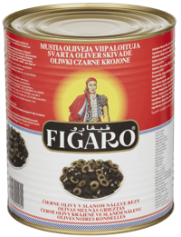 Figaro Sorte Oliven i Skiver 3kg