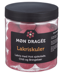 Møn Dragée Lakriskuler Bringebær & Chili 150g
