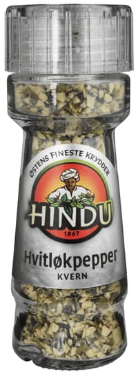 Hvitløkspepper Kvernet 36g glass Hindu