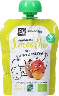 Smoothie med Kiwi & Mango Fra 6 mnd, Økologisk, 90 g