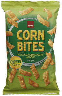 Coop Corn Snacks With Cheese 125g