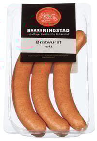 Bratwurst Røkt 300g, Pølser, Br Ringstad