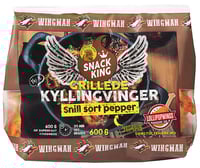 Dsh Snack King Grillede Kyllingvinger Lollipop Snill Sort Pepper 600g