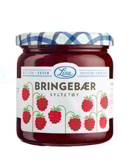 Bringebærsyltetøy 60% Bær 420g Lisa
