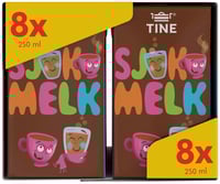 Sjokomelk 8x250ml Tine