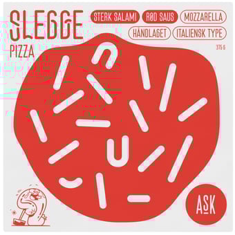 Slegge Pizza m/Chili Salami 375g Ask