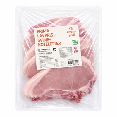 Prima Lavpris Svinekoteletter