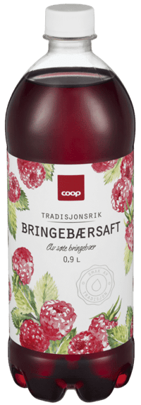 Coop Bringebærsaft 0,9l