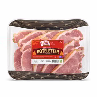 Bøkerøkte koteletter av svin