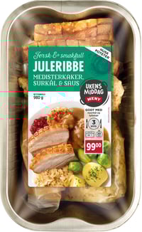 Ribbe, Medisterkaker og Julesaus 980g