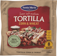 Santa Maria Tortilla Corn Wheat Medium 8pk