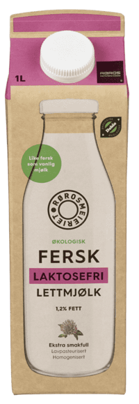 Rørosmeieriet Laktosefri Lettmjølk 1,2% Økologisk