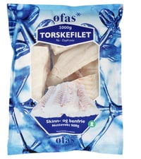 Torskeporsjoner Renskåret Skinn&Benfri 900g