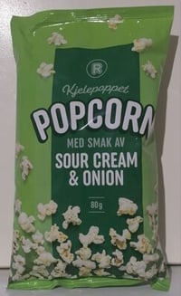 Kjelepoppet Popcorn med smak av Sour Cream & Onion