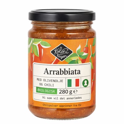 Økologisk arrabbiata pastasaus