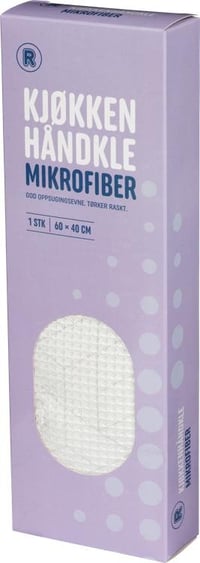 Mikrofiber Tørkehåndkle 1 stk