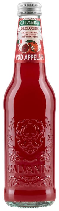 Appelsindrikk Rød Økologisk 355ml Galvanina